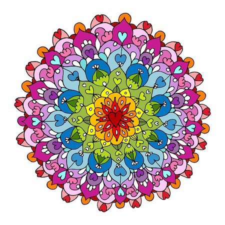 simsearch:400-06642594,k - Mandala ornament, colorful pattern for your design. Vector illustration Foto de stock - Super Valor sin royalties y Suscripción, Código: 400-08937007