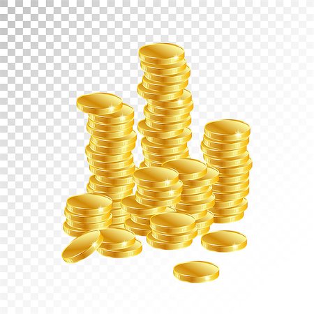 simsearch:400-04365987,k - Gold coins. Columns of gold coins on a white background. Vector illustration.Symbol of success, prosperity, wealth in business and modern society Photographie de stock - Aubaine LD & Abonnement, Code: 400-08932764