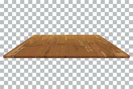 vector empty wooden shelf Table isolated background Stock Photo - Budget Royalty-Free & Subscription, Code: 400-08955388