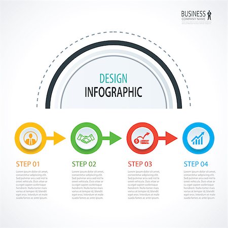 four element circle - Business timeline infographics with 4 circles steps number options. Can be used for workflow layout, diagram, data, banner, web design. Stock Photo - Budget Royalty-Free & Subscription, Code: 400-08955393