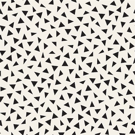 simsearch:400-08978166,k - Trendy Texture With Scattered Geometric Shapes.  Inspired by Memphis Design. Abstract Monochrome Background. Vector Seamless Pattern. Stock Photo - Budget Royalty-Free & Subscription, Code: 400-08956309