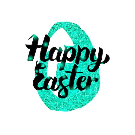 drawn easter eggs - Happy Easter Greeting Inscription. Vector Illustration of Spring Holiday Postcard with Lettering. Stock Photo - Budget Royalty-Free & Subscription, Code: 400-08957674