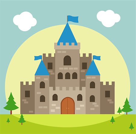 fantasy art palace - Castle vector illustration Stock Photo - Budget Royalty-Free & Subscription, Code: 400-08964793