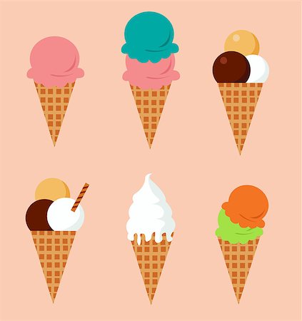 simsearch:400-05718903,k - Ice Cream vector illustration Stock Photo - Budget Royalty-Free & Subscription, Code: 400-08966320