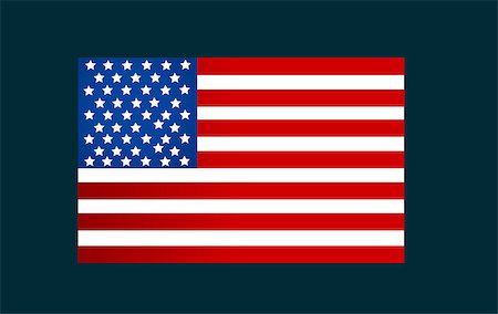 United State Of America flag isolated vector Photographie de stock - Aubaine LD & Abonnement, Code: 400-08966900