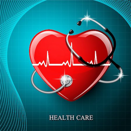 simsearch:400-07222508,k - Stethoscope medical equipment and heart shape. Vector illustration. Photographie de stock - Aubaine LD & Abonnement, Code: 400-08975739