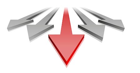 illustration of arrows with a red arrow in the lead, symbol for progress and success, eps10 vector Stock Photo - Budget Royalty-Free & Subscription, Code: 400-08977274