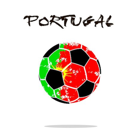 portugal soccer ball - Abstract soccer ball painted in the colors of the Portugal flag. Vector illustration Stock Photo - Budget Royalty-Free & Subscription, Code: 400-08977884