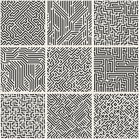 simsearch:400-08978166,k - Collection of striped seamless geometric patterns. Digital design Stock Photo - Budget Royalty-Free & Subscription, Code: 400-08978178