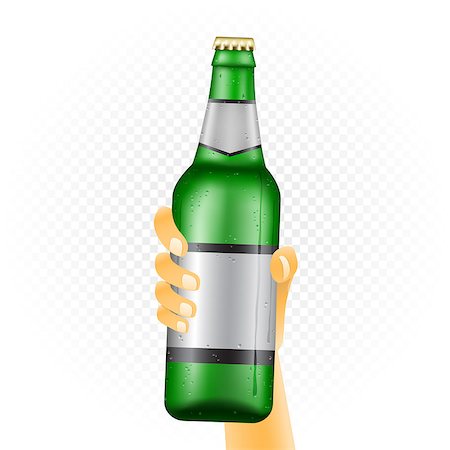 person holding a drink can - Large beer bottle template hold up in hand isolated on white transparent background. Can of drink show concept with water condensate Stock Photo - Budget Royalty-Free & Subscription, Code: 400-08997520