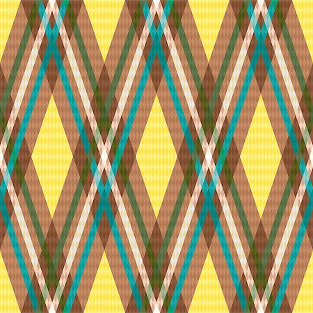 simsearch:400-07215658,k - Diagonal seamless checkered vector pattern mainly in yellow and brown hues Stock Photo - Budget Royalty-Free & Subscription, Code: 400-08998004