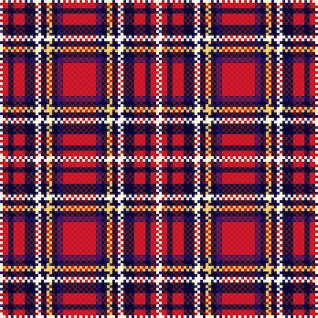 simsearch:400-07215658,k - Seamless checkered vector pattern mainly in red and blue hues Stock Photo - Budget Royalty-Free & Subscription, Code: 400-08998006