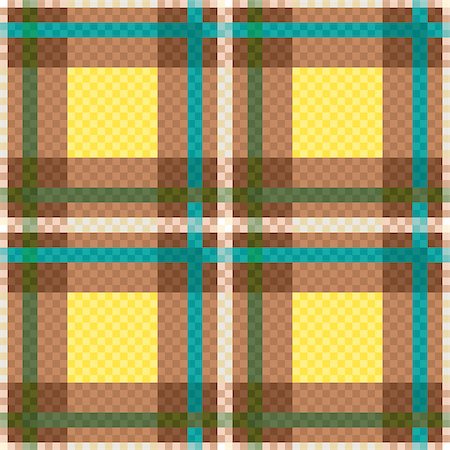 simsearch:400-07215658,k - Seamless checkered vector pattern mainly in yellow and brown hues Stock Photo - Budget Royalty-Free & Subscription, Code: 400-08998003