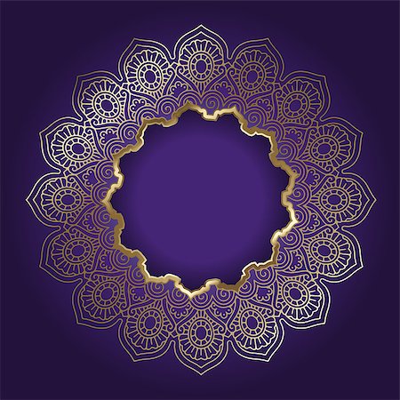 Decorative background with mandala gold frame Stock Photo - Budget Royalty-Free & Subscription, Code: 400-08999050