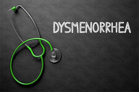 Medical Concept: Dysmenorrhea - Medical Concept on Black Chalkboard. Black Chalkboard with Dysmenorrhea - Medical Concept. 3D Rendering. Stock Photo - Budget Royalty-Free & Subscription, Code: 400-09009388