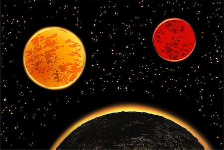 exoplanet - Exoplanets or extrasolar planets.  illustration. Universe filled with stars. Stock Photo - Budget Royalty-Free & Subscription, Code: 400-09001191