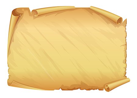 Big golden ribbon of parchment on white background Foto de stock - Super Valor sin royalties y Suscripción, Código: 400-09001512
