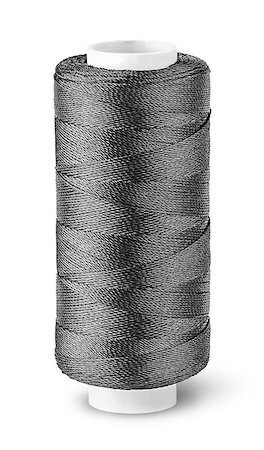 simsearch:400-06079198,k - Black thread on the coil top view isolated on white background Stock Photo - Budget Royalty-Free & Subscription, Code: 400-09010128