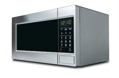 stylish hi-tech microwave oven isolated on white background Stock Photo - Budget Royalty-Free & Subscription, Code: 400-09010820