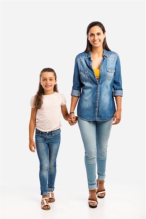 simsearch:695-03381153,k - Mother and her little daughter walking together going to school Stock Photo - Budget Royalty-Free & Subscription, Code: 400-09011169