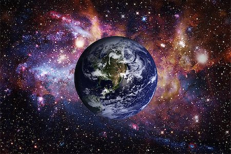 Earth and galaxy on background. Elements of this image furnished by NASA. Stock Photo - Budget Royalty-Free & Subscription, Code: 400-09011586