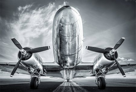 simsearch:400-08188604,k - historic aircraft on a runway Stock Photo - Budget Royalty-Free & Subscription, Code: 400-09031488