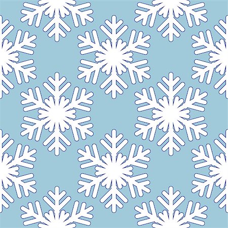 simsearch:400-04642641,k - Seamless blue pattern with snowflakes. Vector Illustration Stock Photo - Budget Royalty-Free & Subscription, Code: 400-09032584