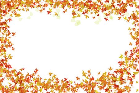 simsearch:400-05698489,k - Festive bright frame of autumn leaves and transparent petal framing with white base Stock Photo - Budget Royalty-Free & Subscription, Code: 400-09046112