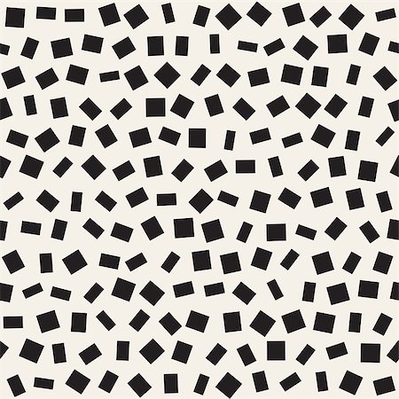 simsearch:400-08978166,k - Trendy Texture With Scattered Geometric Shapes.  Inspired by Memphis Design. Abstract Monochrome Background. Vector Seamless Pattern. Stock Photo - Budget Royalty-Free & Subscription, Code: 400-09046885