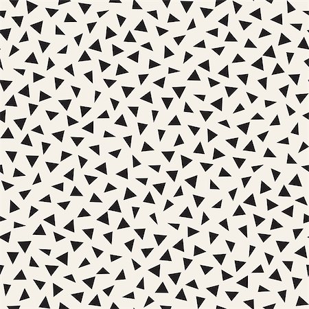 simsearch:400-08978166,k - Trendy Texture With Scattered Geometric Shapes.  Inspired by Memphis Design. Abstract Monochrome Background. Vector Seamless Pattern. Stock Photo - Budget Royalty-Free & Subscription, Code: 400-09046886