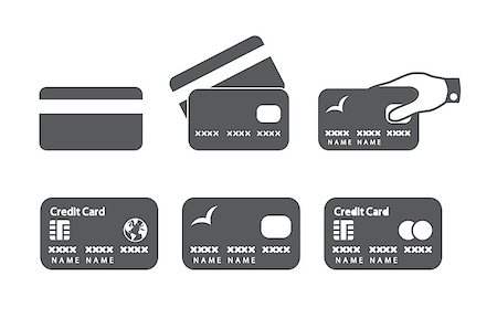 simsearch:400-05133703,k - Credit card icons. Vector illustration. Stock Photo - Budget Royalty-Free & Subscription, Code: 400-09047881
