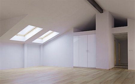 simsearch:600-06808788,k - The attic floor. Nobody and  clean. 3d rendering Photographie de stock - Aubaine LD & Abonnement, Code: 400-09065395