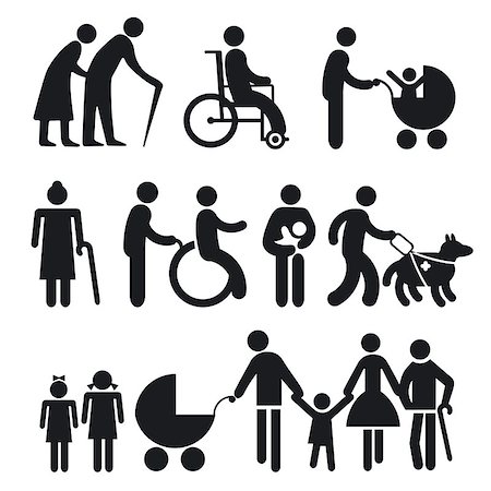 handicapped people and seniors Stock Photo - Budget Royalty-Free & Subscription, Code: 400-09069277