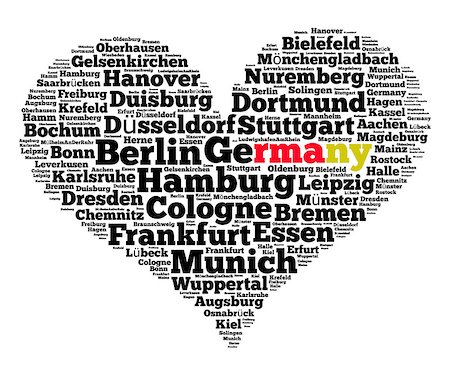 Localities in Germany word cloud concept Stock Photo - Budget Royalty-Free & Subscription, Code: 400-09062667