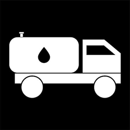 Cistern truck it is icon . Flat style . Stock Photo - Budget Royalty-Free & Subscription, Code: 400-09084844