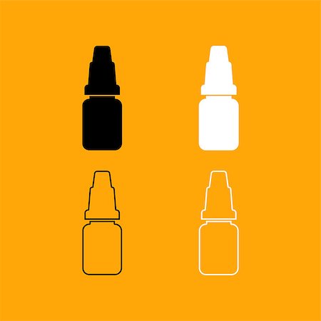 Eye drops it is set black and white icon . Stock Photo - Budget Royalty-Free & Subscription, Code: 400-09082151