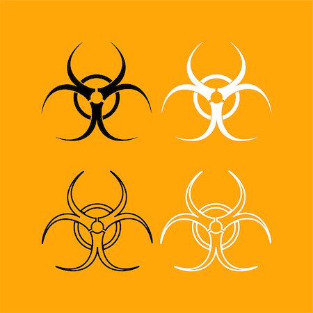 simsearch:400-04340735,k - Biological danger it is set black and white icon . Stock Photo - Budget Royalty-Free & Subscription, Code: 400-09082559