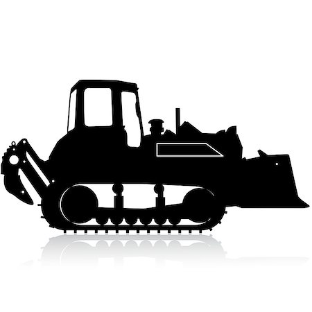 simsearch:400-08791419,k - Silhouette of a heavy loaders with a ladle. Vector illustration. Stock Photo - Budget Royalty-Free & Subscription, Code: 400-09082629
