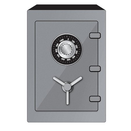 simsearch:400-05913816,k - This illustration represents a metallic safe with a locked door. Stock Photo - Budget Royalty-Free & Subscription, Code: 400-09096192
