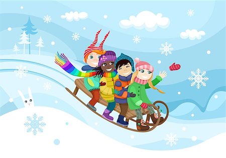 simsearch:400-04149556,k - winter fun illustration Stock Photo - Budget Royalty-Free & Subscription, Code: 400-09090530