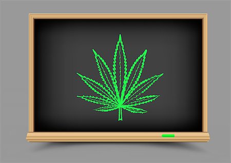 Blackboard hemp cannabis drug on gray background. Education school narcotic marijuana lesson Stock Photo - Budget Royalty-Free & Subscription, Code: 400-09090873