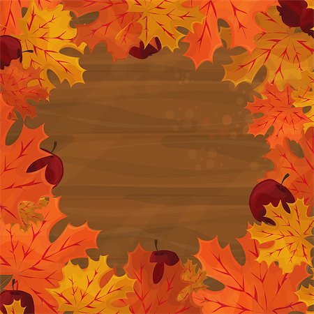 simsearch:400-05256623,k - Frame with autumn colorful leaves. Vector illustration. Photographie de stock - Aubaine LD & Abonnement, Code: 400-09091072