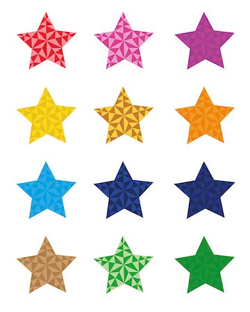 12 colorful star icons, star isolated on white background. vector esp 10 Stock Photo - Budget Royalty-Free & Subscription, Code: 400-09092856