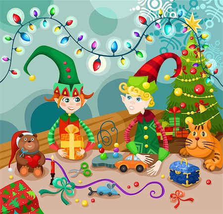 simsearch:400-04149556,k - vector christmas illustration Stock Photo - Budget Royalty-Free & Subscription, Code: 400-09093031