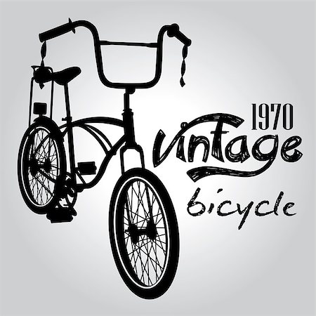simsearch:400-08938779,k - Vintage bicicle vector graphic design. Black line concept. Stock Photo - Budget Royalty-Free & Subscription, Code: 400-09093260