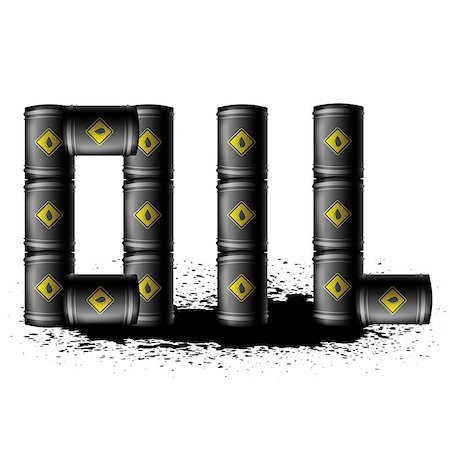 simsearch:400-07982589,k - Set of Black Metal Oil Barrels Isolated on White Background. Oil Splatter Stock Photo - Budget Royalty-Free & Subscription, Code: 400-09093548