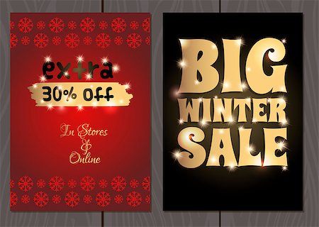 simsearch:400-04659792,k - Set of posters or flyers for Christmas and New Year sales and promotions. Stock Photo - Budget Royalty-Free & Subscription, Code: 400-09093652