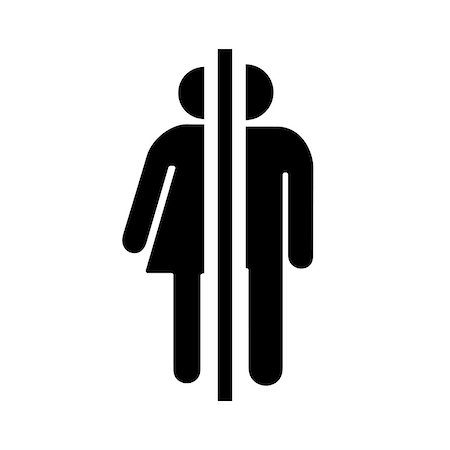 Sign, icon male and female toilet. Vector illustration Stock Photo - Budget Royalty-Free & Subscription, Code: 400-09108424