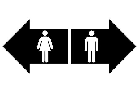 Sign, icon male and female toilet. Vector illustration Stock Photo - Budget Royalty-Free & Subscription, Code: 400-09108528