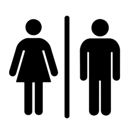 Sign icon male and female toilet. Vector illustration. Stock Photo - Budget Royalty-Free & Subscription, Code: 400-09108529